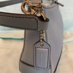 Small, Pale Blue, Leather COACH Purse